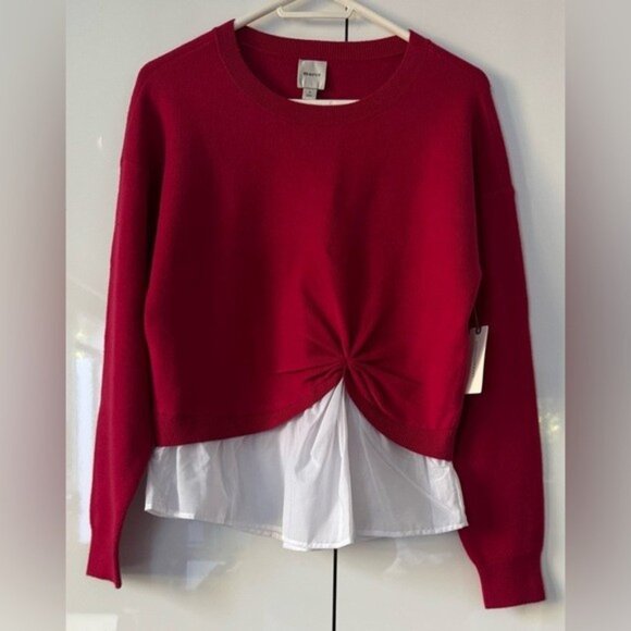 NWT Size M - Anthropologie The Gemini Twofer Pullover Sweater (NWT US$ 118) - Picture 1 of 16